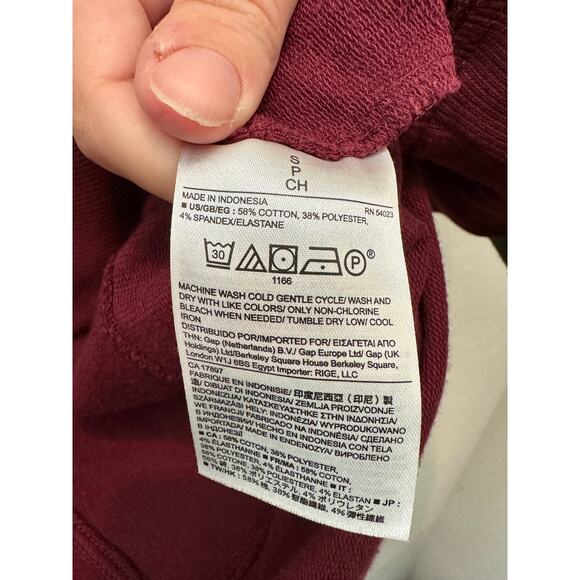 BANANA REPUBLIC | Burgundy Open Front Knit Cardigan Sweater | Small - Picture 5 of 5